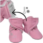 Esito (ušito v ČR) Dívčí softshellové barefoot bačkůrky, capáčky S KOŽÍŠKEM (podzim,zima) růžové