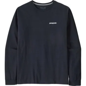 Pánské tričko Pánské tričko Patagonia LONG-SLEEVED P-6 LOGO RESPONSIBILI-TEE - tmavě modrá M