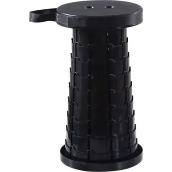 kempingová židle Herzberg Home & Living Herzberg HG-04050: Telescopic Adjustable Folding Outdoor Chair - Black