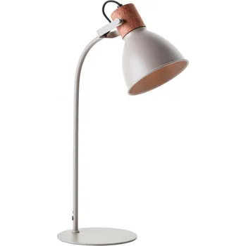 Lampička Brilliant 94555/20 Stolní lampa ERENA taupe + dřevo