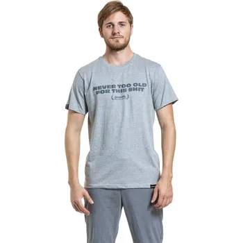 Meatfly pánské tričko Tomas Never Too Old Grey | Šedá | Velikost M | 100% bavlna