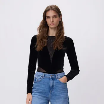 Reserved - Body se síťovinovými vsadkami - černý - 252HS-99X - 252HS-99X-M