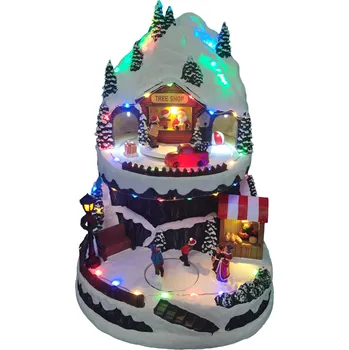 Vánoční dekorace BestBerg vánoční vesnička 24,5 x 23,6 x 34,4 cm