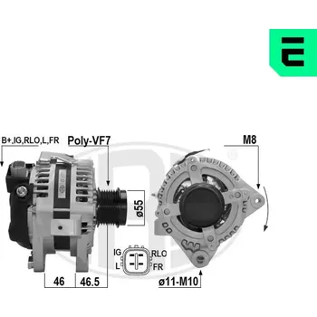 Alternátor ERA Alternátor ERA 209653A + DOPRAVA ZDARMA!