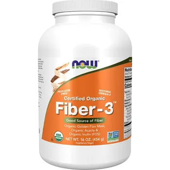 Fitness strava Now Foods Fiber-3 Organic 454 g