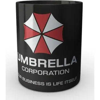 Sběratelský sportovní předmět Černý hrnek Umbrella Corporation - černá