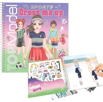 omalovánky Sportovní kreativní sešit se samolepkami Top Model