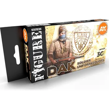 AK Interactive AK Acrylics 3Gen FIGURE SET AK11628 DAK SOLDIER UNIFORM COLORS 3G (6x17ml)