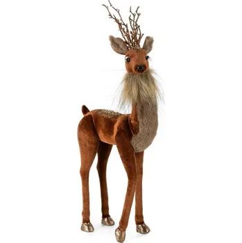 Vánoční ozdoba Hnědá vánoční ozdoba na stromeček 19x8x45 cm - sada 1 ks