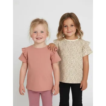 Dívčí tričko Sinsay - Bavlněné tričko 2 pack - vícebarevná - 535GP-MLC - 535GP-MLC-110