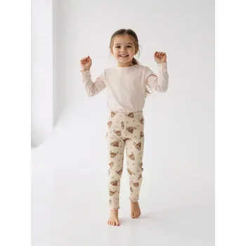 Dívčí legíny Sinsay - Bavlněné legíny s vzorem Bambi - béžová - 131GA-80X - 131GA-80X-134