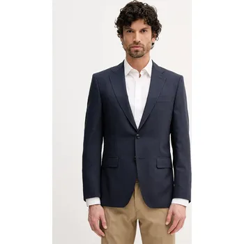 Dámské sako Sako s přídavkem vlny BOSS H-Hutson-251 modrá barva, 50557328 59A, vel. 54