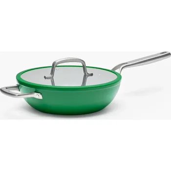 Pánev Wok pánev Meda 3.0, Ø 28 cm - Nepřilnavá pánev s keramickým povrchem s poklicí, zelená