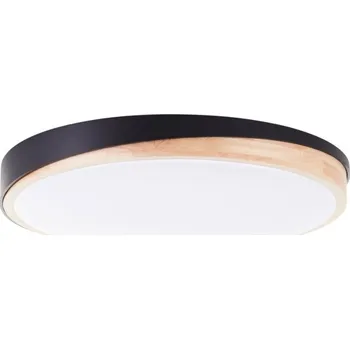 Brilliant G80846/76 Stmívatelné LED svítidlo BAARLO DŘEVO černé průměr 50cm, RC, CCT, Night Light