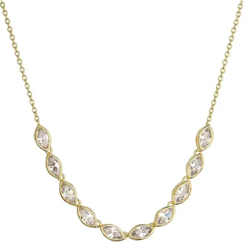 Náhrdelník Pozlacený náhrdelník se zirkony 12179.1