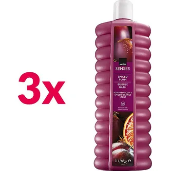 Sprchový gel Avon Pěna do koupele s vůní švestky, koření a pomeranče 1000 ml - 3 ks
