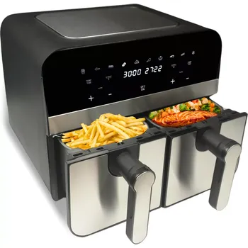 fritéza Comfy Nest CN-AFD45NS: 2400W digitální fritéza s dvojitým košem - 9 l