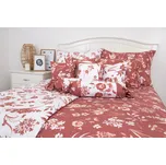 Podpěrová s.r.o. Flanelové povlečení FLORA terakota P/N Velikost: 140x200 cm (1 ks), 70x90 cm (1 ks)