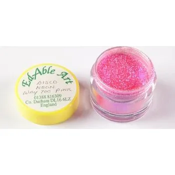 Jedlá dekorace na dort Třpyt dekorační disco Neon way too pink