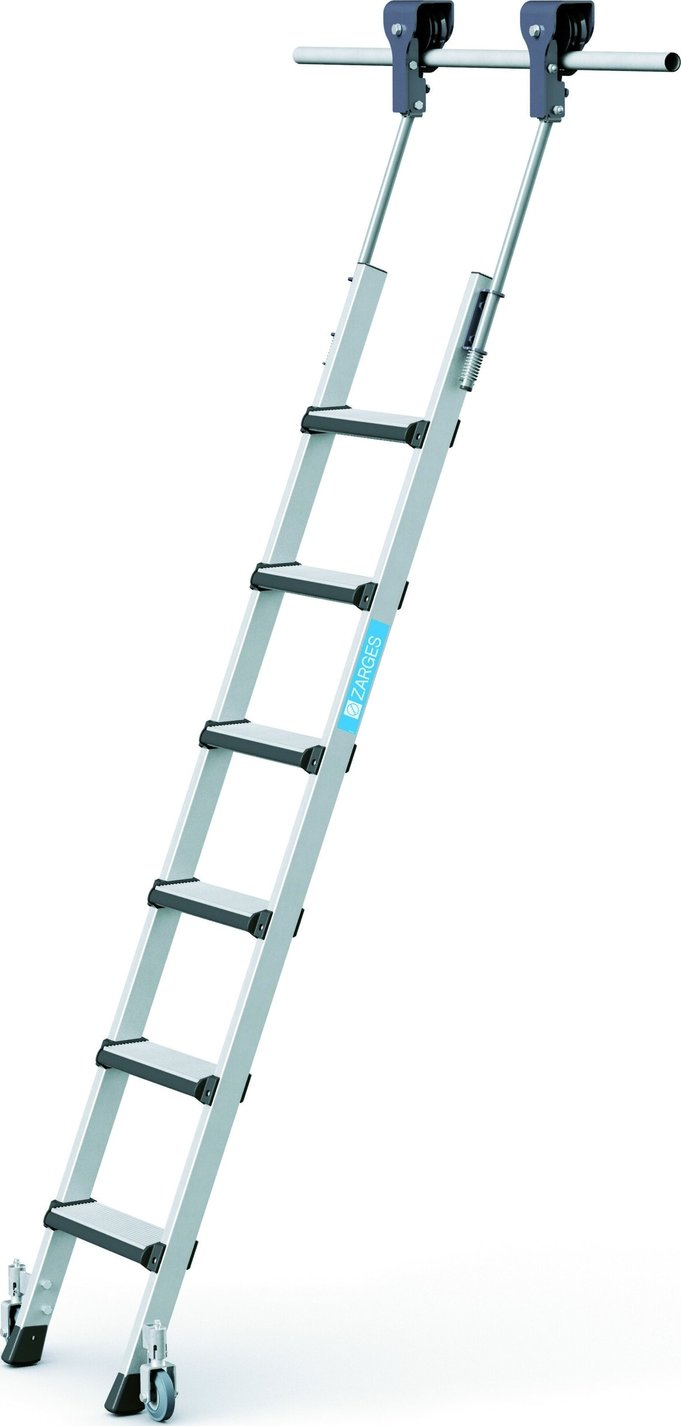 Pojízdný regálový žebřík Comfortstep Trec LH