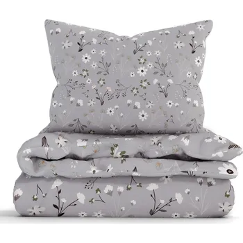 Povlečení Prodloužené bavlněné povlečení Renforcé - Vanessa šedá