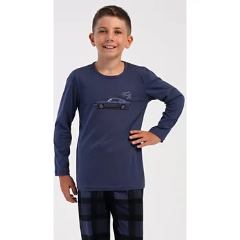 Chlapecké pyžamo Vienetta Kids Dětské pyžamo dlouhé Speed: tmavě šedá 15 - 16
