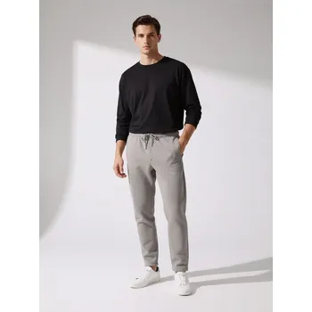 Pánské kalhoty Sinsay - Kalhoty straight fit - šedá - 042EV-09X - 042EV-09X-XS