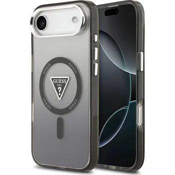 Pouzdro na mobilní telefon Guess IML Gradient Triangle Logo MagSafe iPhone 17 Air černé