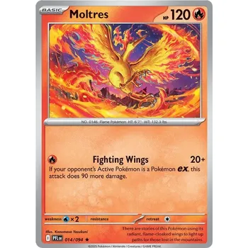 Sběratelská karetní hra Moltres 014/094 - Phantasmal Flames Typ karty: Holo