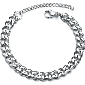 Náramek IZMAEL Řetízek na ruku TO 39043 Stříbrná/23,5+5cm/9mm KP39043