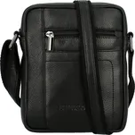 Trendy pánská kožená crossbody taška Bellugio Petrik, černá