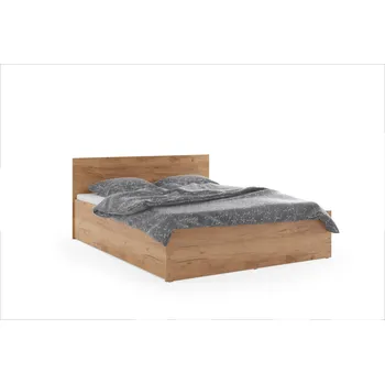 Postel SMB Dřevěná postel s úložným prostorem CANARY, 160x200 cm Dekor: Dub Kraft