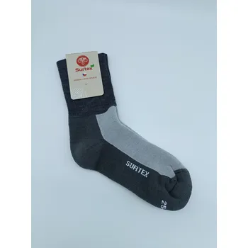 Pánské ponožky Surtex dospělé ponožky 75% merino volný lem šedé Velikost EU: 35-38