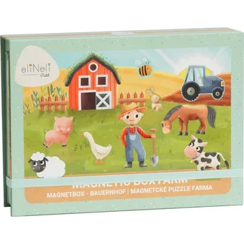 Puzzle eliNeli Magnetická hra 2v1 - Farma