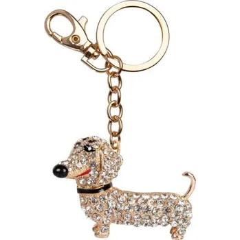 Módní doplněk Albi Štrasová klíčenka - Jezevčík