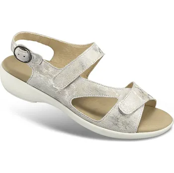 Dámská zdravotní obuv Elegantní dámské kožené sandály, měkké, pohodlné, komfortní, elastické, lehké, tlumicí, lakovaná useň, bílá: 38