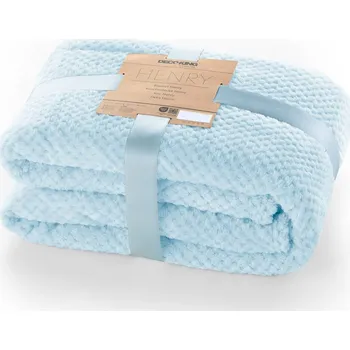 Přehoz na lůžko Přehoz na postel DecoKing Henry světle modrý, velikost 150x200