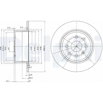 Brzdový kotouč Brzdový kotouč DELPHI BG2637
