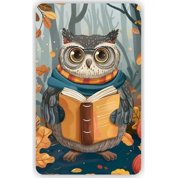 Dekorativní magnet Magnetka 89x55mm ve tvaru obdélníku - moudrá sova