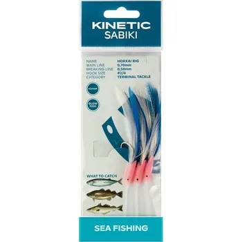 Umělá nástraha Kinetic Návazec Sabiki Hokkai 2/0 115cm Pink