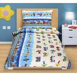 Povlečení bavlněné Junior Modrá 90/023 140x200, 70x90 cm