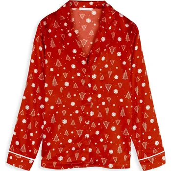 Dámské noční prádlo GATE Saténová pyžamová košile s potiskem 34 6359179/54