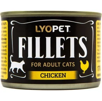 Krmivo pro kočku LYOPET Fillets Cat Chicken 170 g (poškozená)