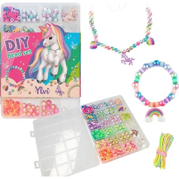 Dětské navlékací korálky Sada na výrobu korálkových šperků Ylvi