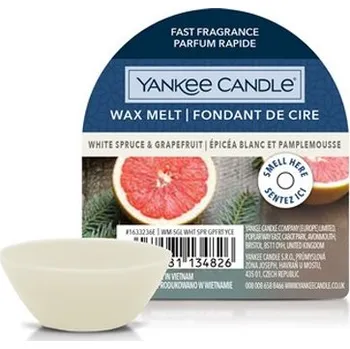 Svíčka Yankee Candle White Spruce & Grapefruit vonný vosk 22 g