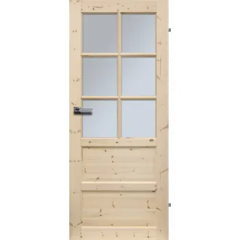 Interiérové dveře Interiérové dveře ILAWA Masiv - sklo 6S - 90 cm / tvrzené sklo šířka křídla: 90cm, orientace: Pravá