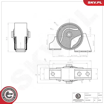 Zavěšení motoru ESEN SKV Zavěšení motoru ESN 75SKV229