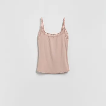 Reserved - Top s&nbsp;krajkou - pudrově růžová - 216EZ-39X - 216EZ-39X-S