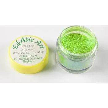 Jedlá dekorace na dort Třpyt dekorační disco Neon Electic Lime