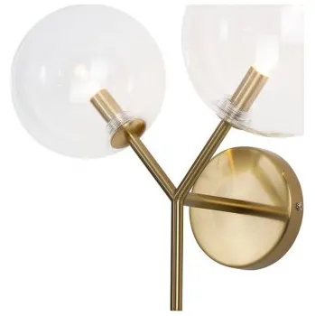 Nástěnné svítidlo Maxlight W0254 Nástěnné svítidlo LOLLIPOP zlaté + čiré sklo